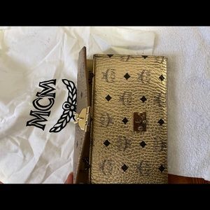 MCM clutch hand bag with chain